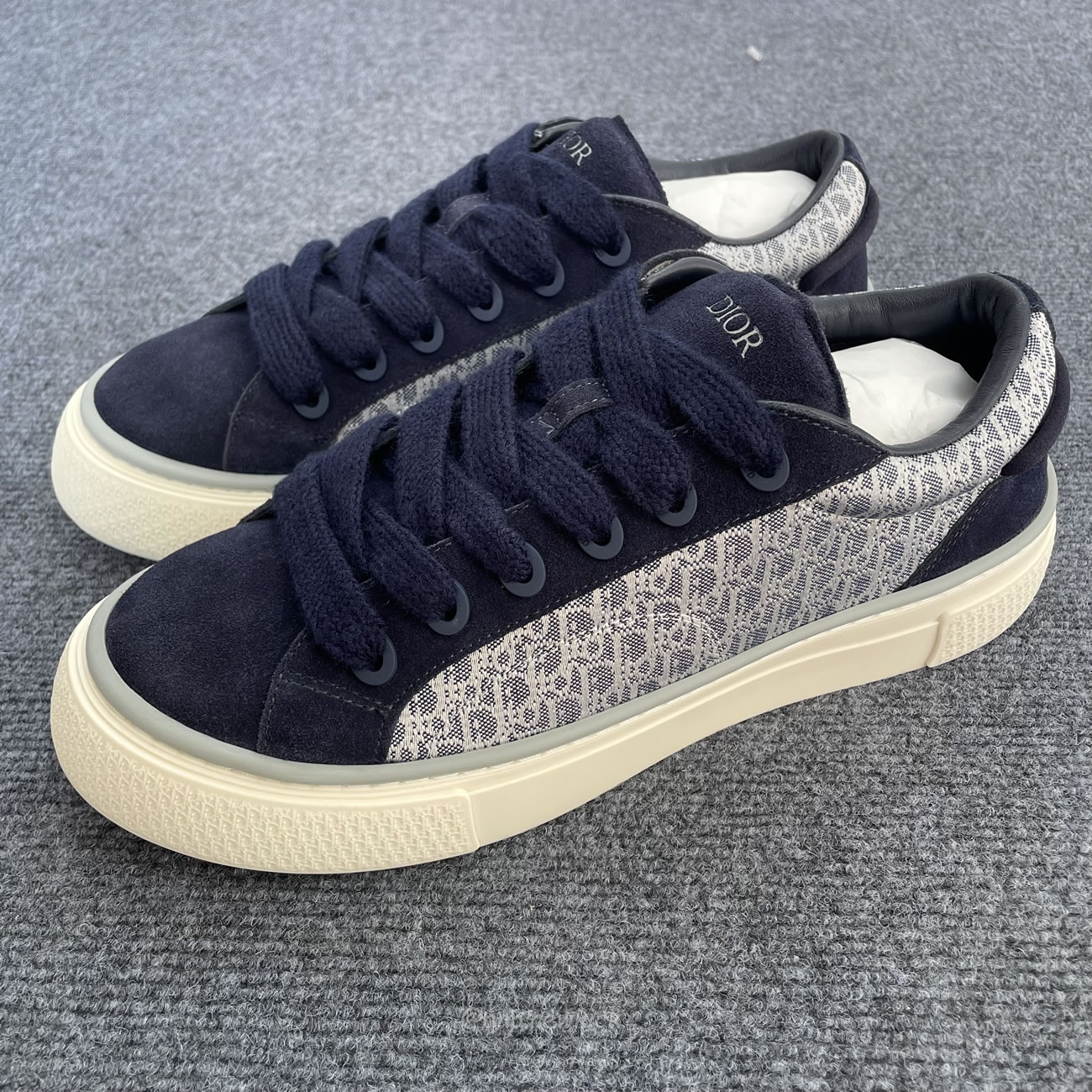 Dior B33 Sneaker Navy Blue Oblique Jacquard 3sn303zwn H559 (9) - newkick.org