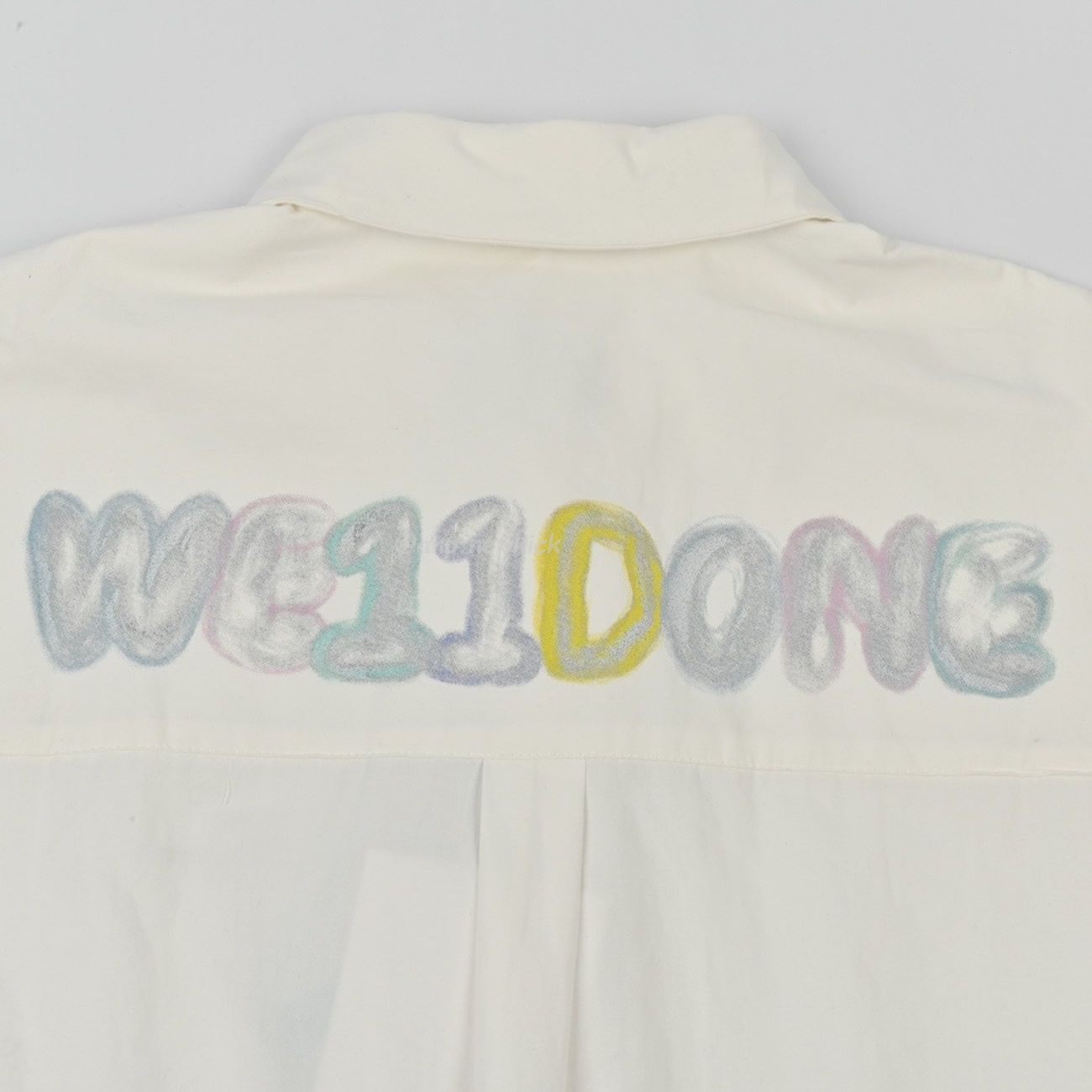 We11done 24ss Back Colored Graffiti Letter Printed Long Sleeved Shirt 912190036 S L (8) - newkick.org