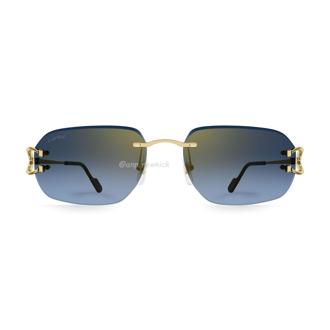 Cartier Ct0468s 58 Blue Gold Sunglasses (1) - newkick.org