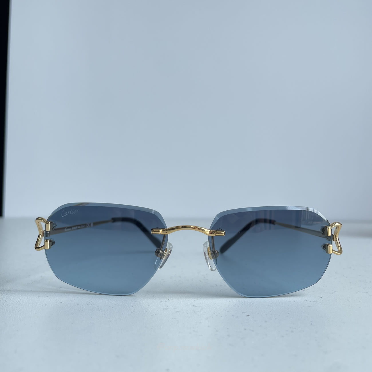 Cartier Ct0468s 58 Blue Gold Sunglasses (5) - newkick.org