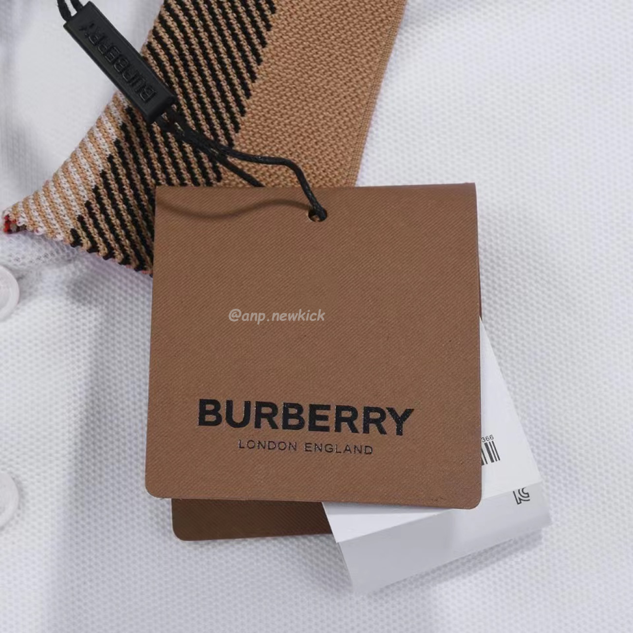 Burberry Polo Shirt Checkered White Black (4) - newkick.org
