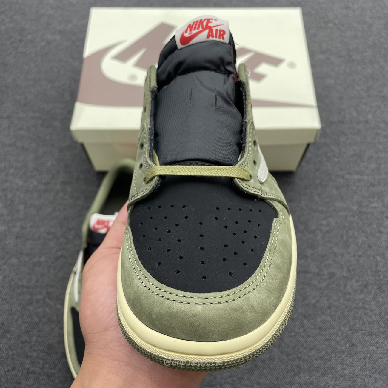 Travis Scott X Nike Air Jordan 1 Retro Low Og Sp Black Olive Dm7866 002 (13) - newkick.org