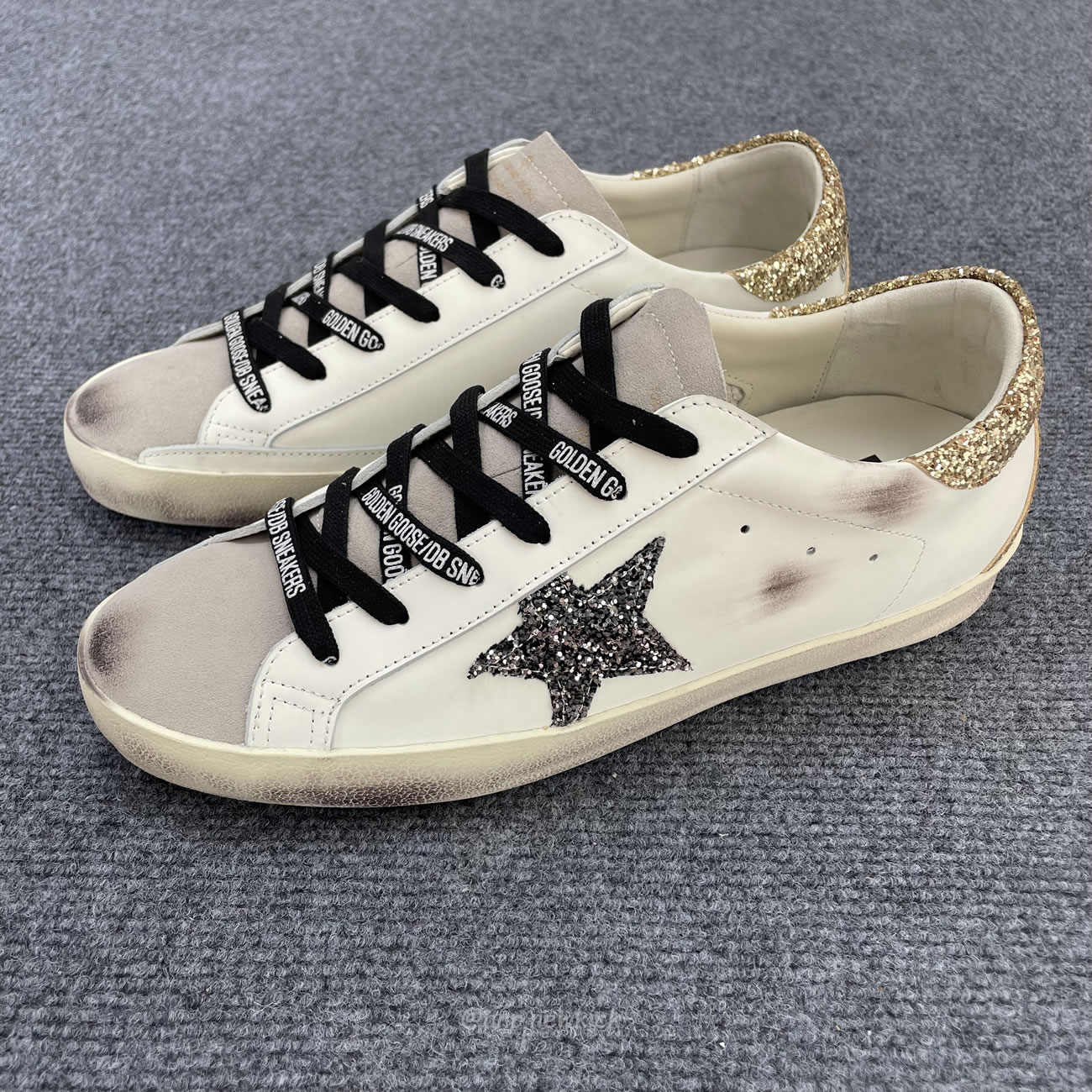 Golden Goose Super Star White Silver Gold Glitter Womens Gwf00102 (5) - newkick.org