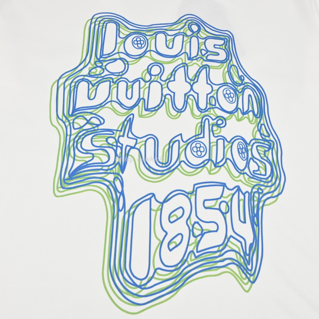 Louis Vuitton Geometric Curve Neon Printed Short Sleeved T Shirt (7) - newkick.org
