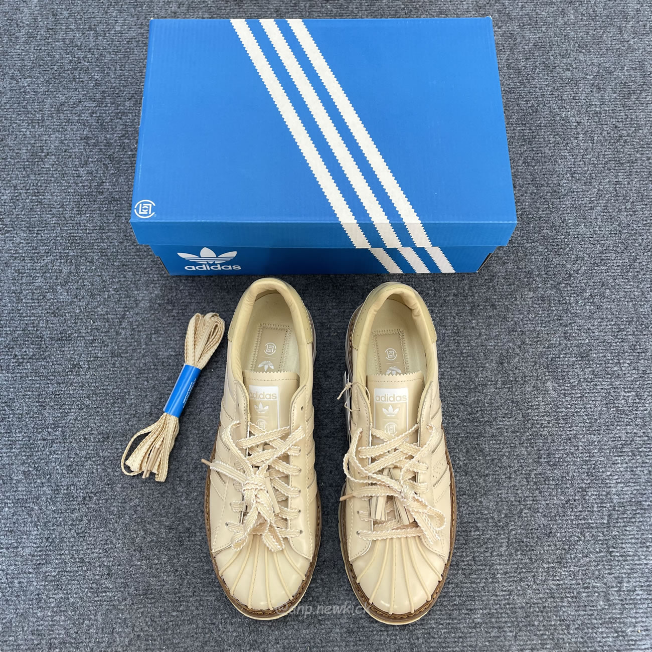 Adidas Superstar Clot By Edison Chen Milk Tea Jq6117 (5) - newkick.org