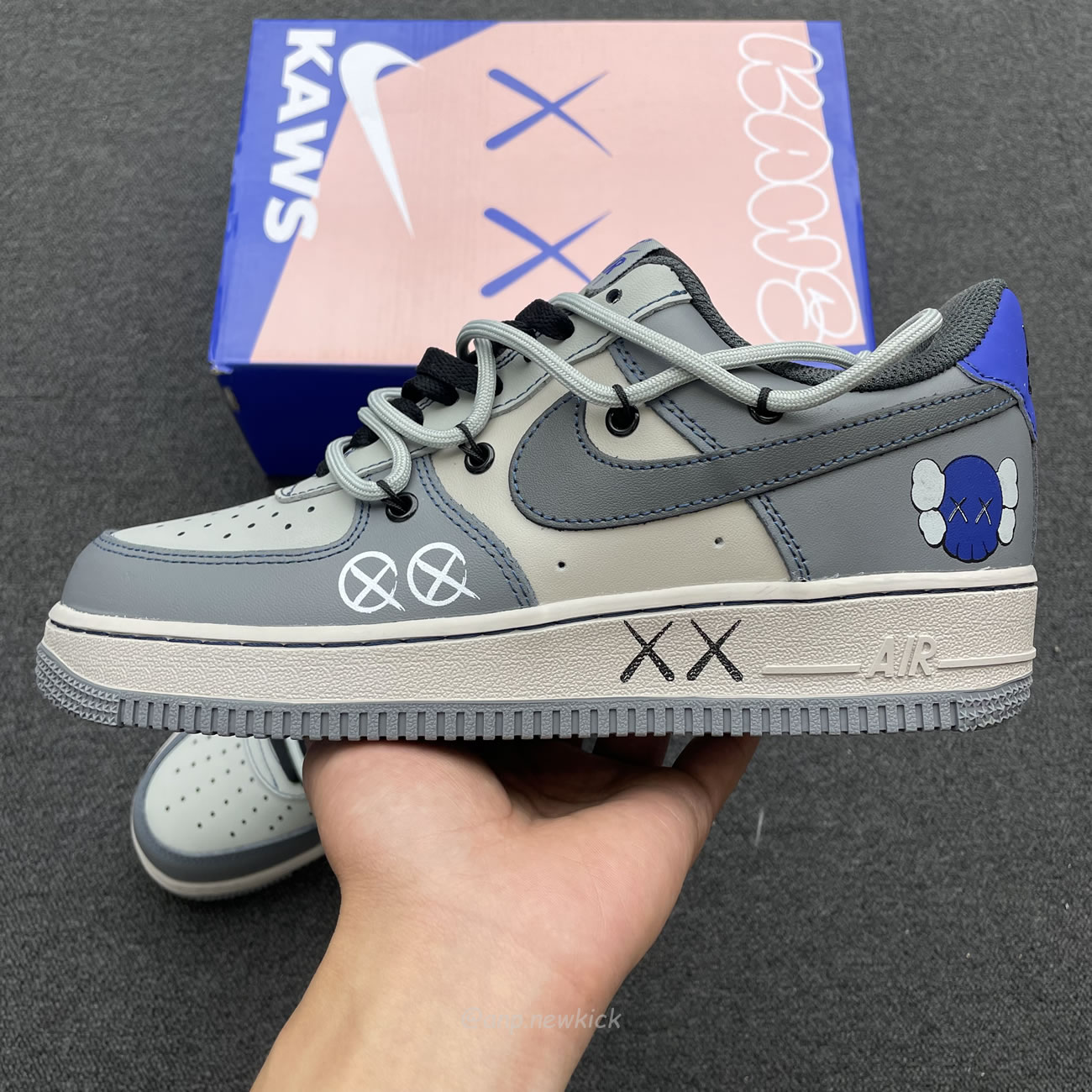 Nike Kaws X Air Force 1 Low Grey Royal Ks6869 333 (5) - newkick.org