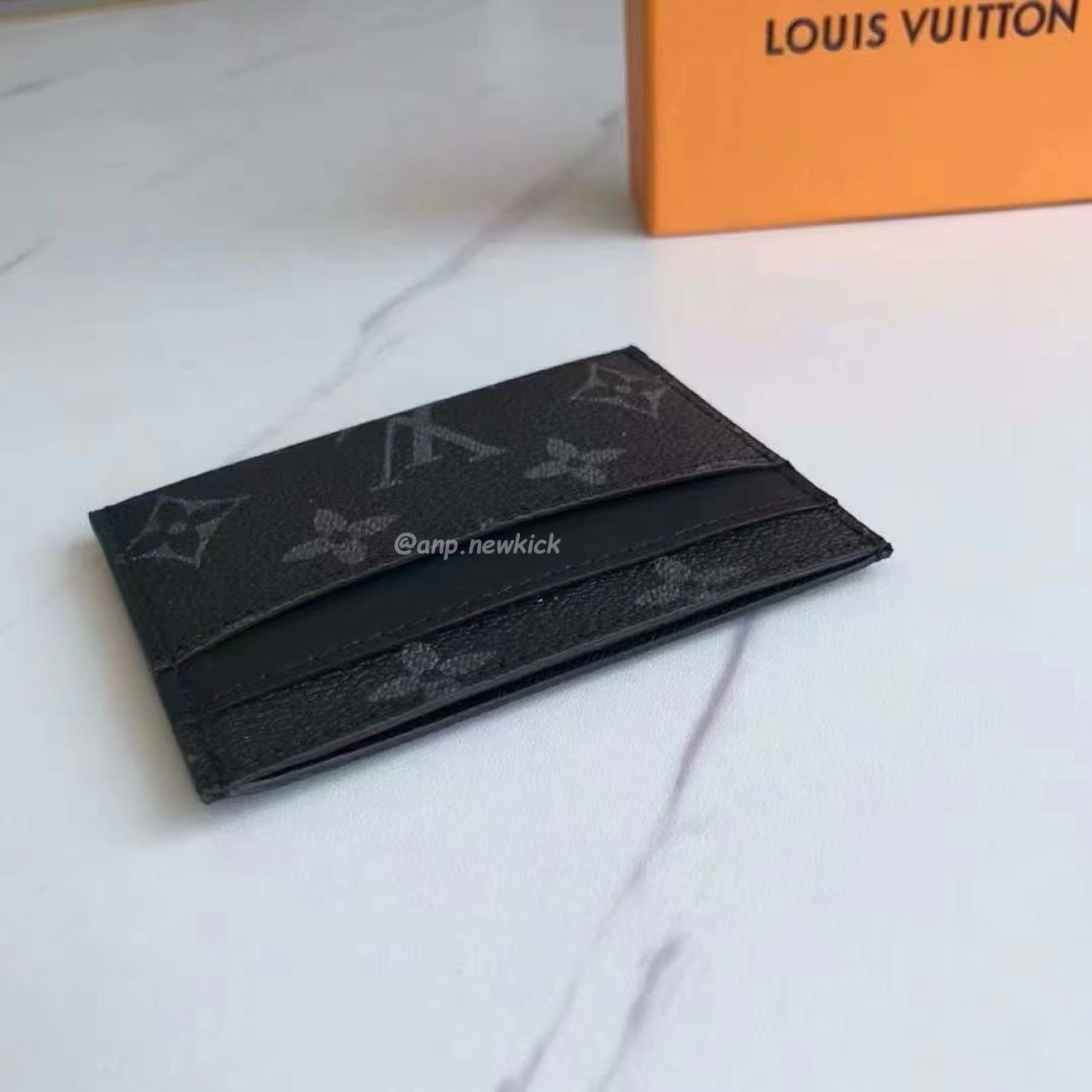 Louis Vuitton Card Holder Porte Cartes Double Monogram Eclipse Blackgrey M62170 (3) - newkick.org