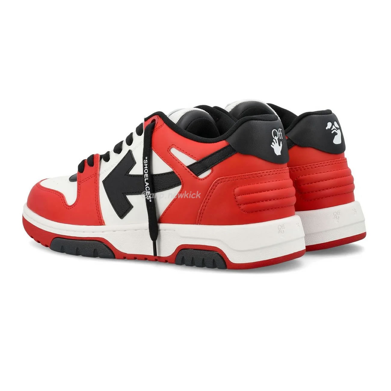 Off White Out Of Office Ooo Low Tops Black White Red Omia189s22lea0012510 (5) - newkick.org