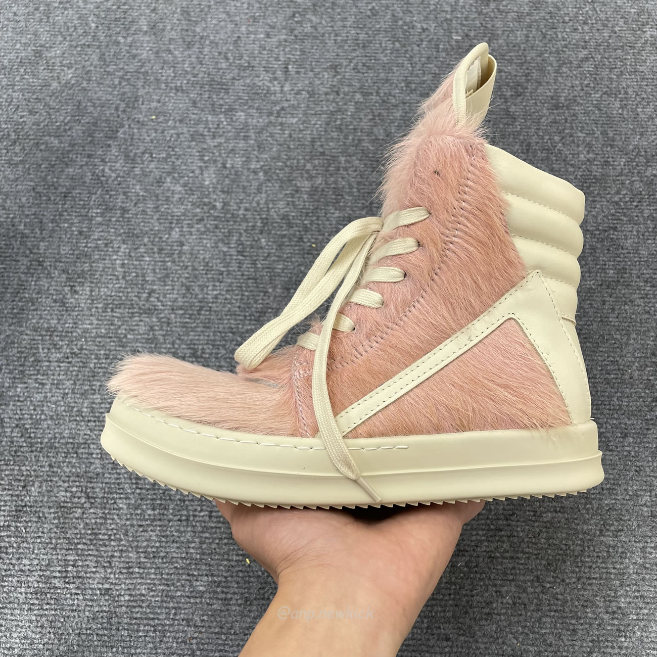 Rick Owens Geobasket Kuhfell Dusty Rosa Milch Rr02b2894lhl 8311 (4) - newkick.org