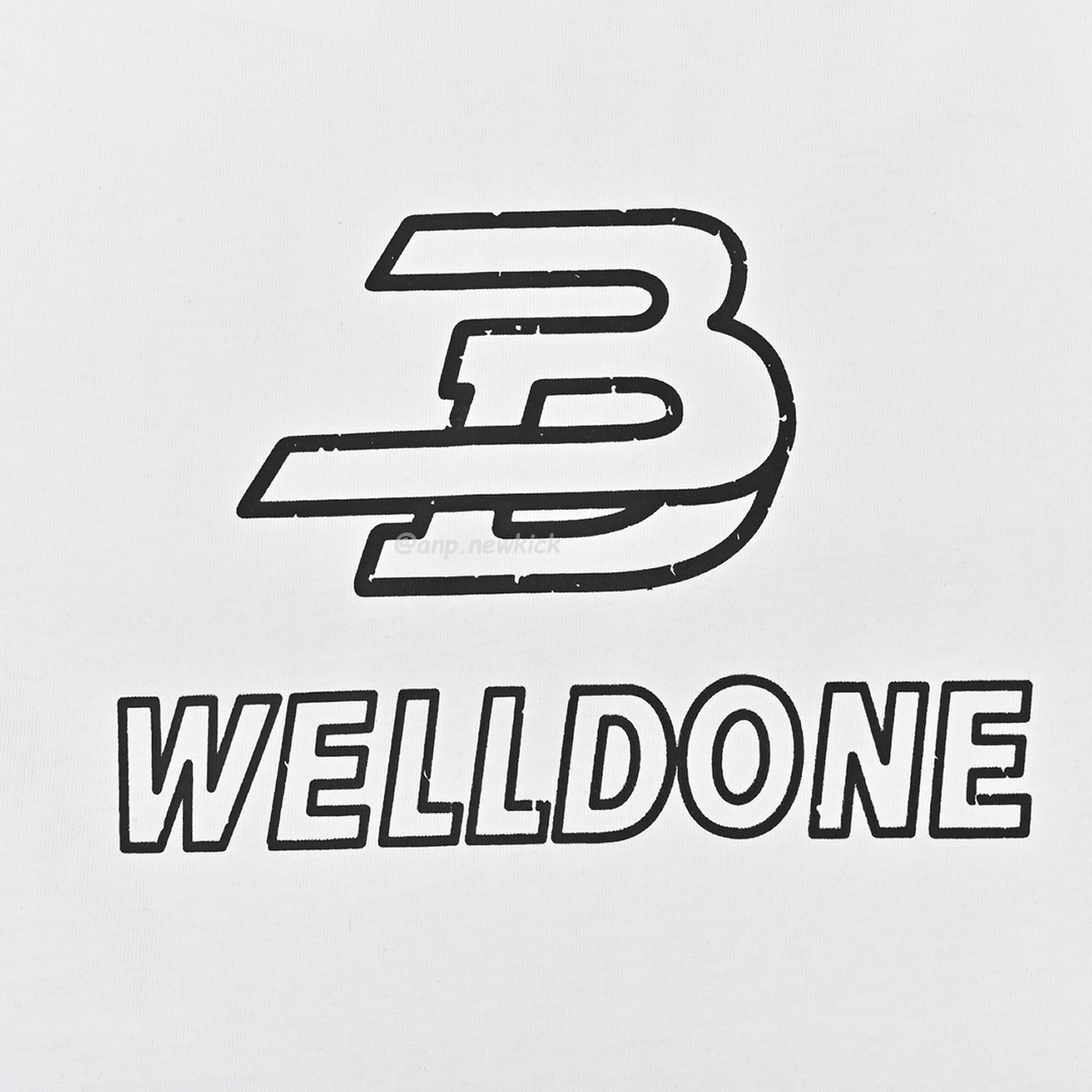 Welldone Letter Printing Black White T Shirt (7) - newkick.org