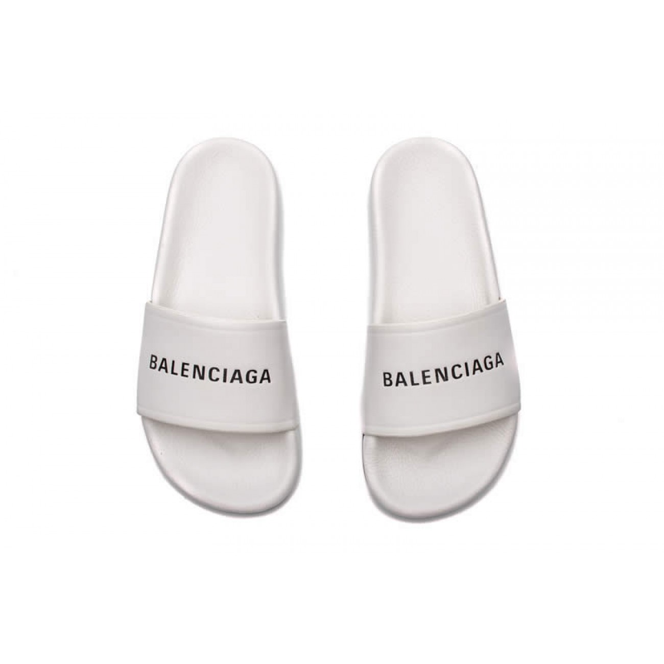 Balenciaga Slippers Dames For Men Women All Black White 506347 WAL00 9061