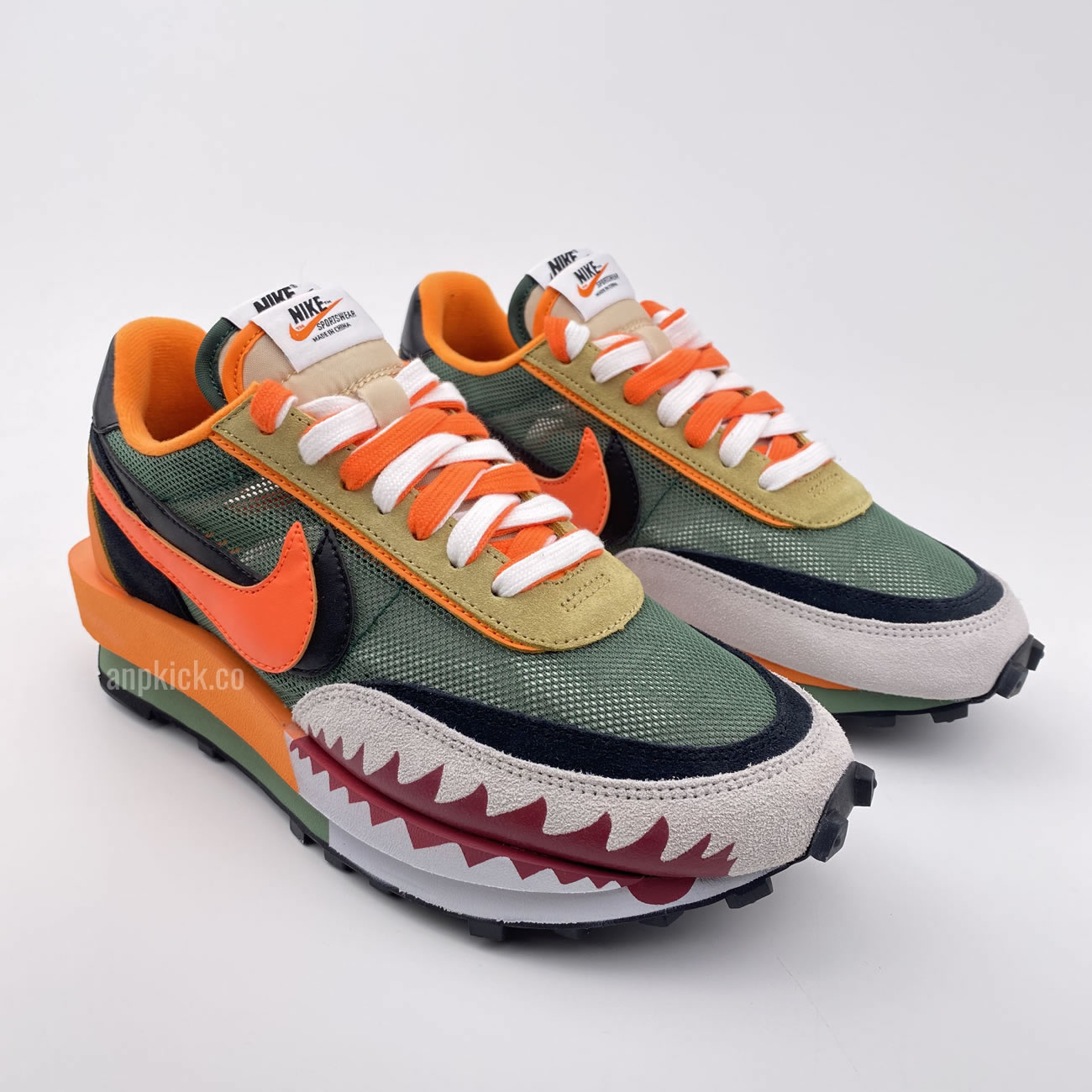 BAPE Shark Mouth x Sacai x Nike LDV Waffle Custom Shoes BV0073-007