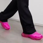 Balenciaga Triple S Pink Clear Sole Logo-Embroidered Foam & Mesh Sneakers