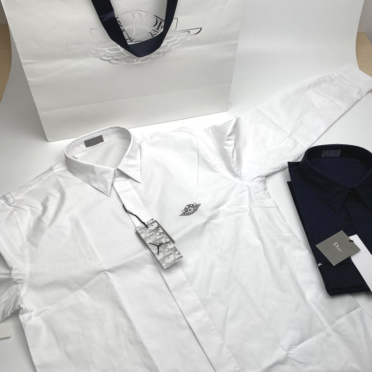 Dior x Air Jordan T-Shirt White Black S-2XL