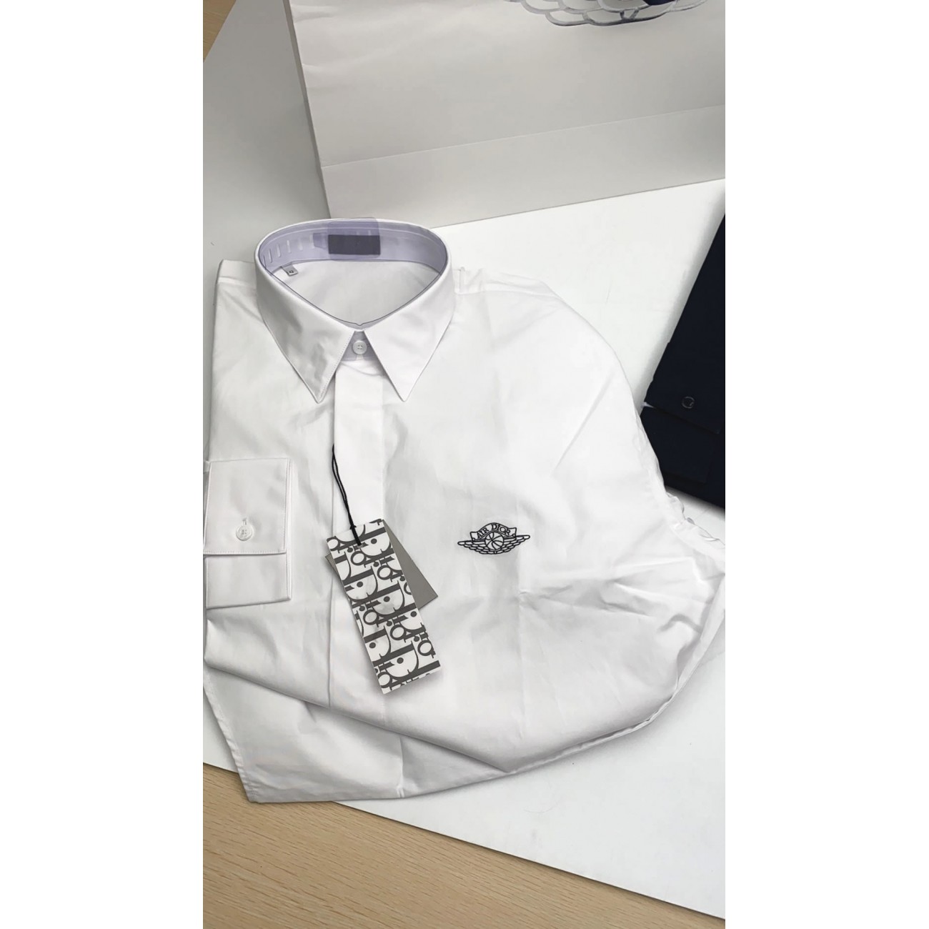 Dior x Air Jordan T-Shirt White Black S-2XL