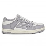 A.M.I.R.I Skel Top Low Leather Sneakers Grey White MFS003-043