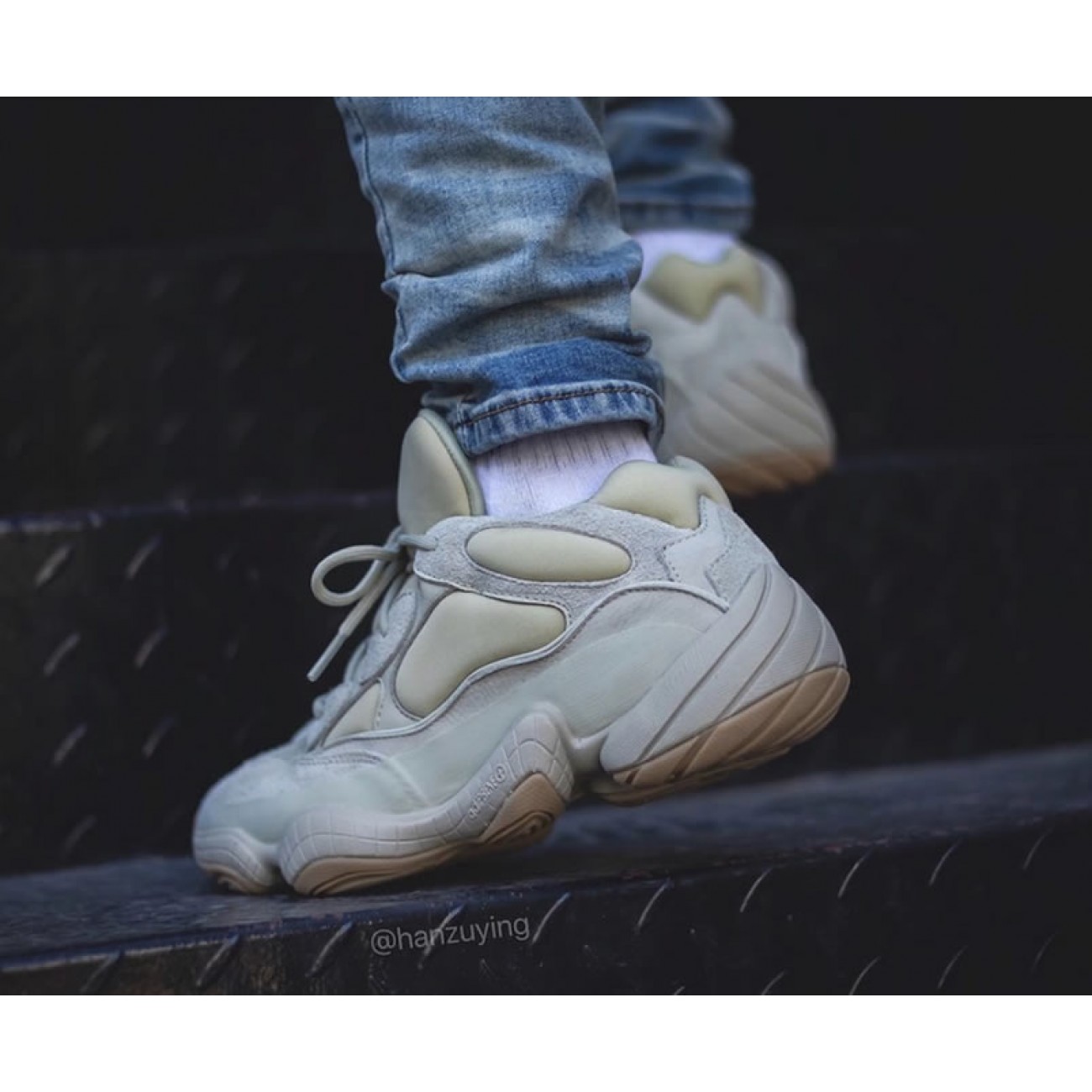 adidas Yeezy 500 Stone White On Feet FW4839 Release Date