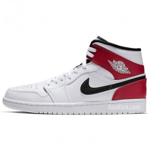 Air Jordan 1 Mid Gives the Bulls White Red 554724-116