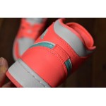 Air Jordan 1 Mid GS "Crimson Pulse" Pink Aqua 555112-814