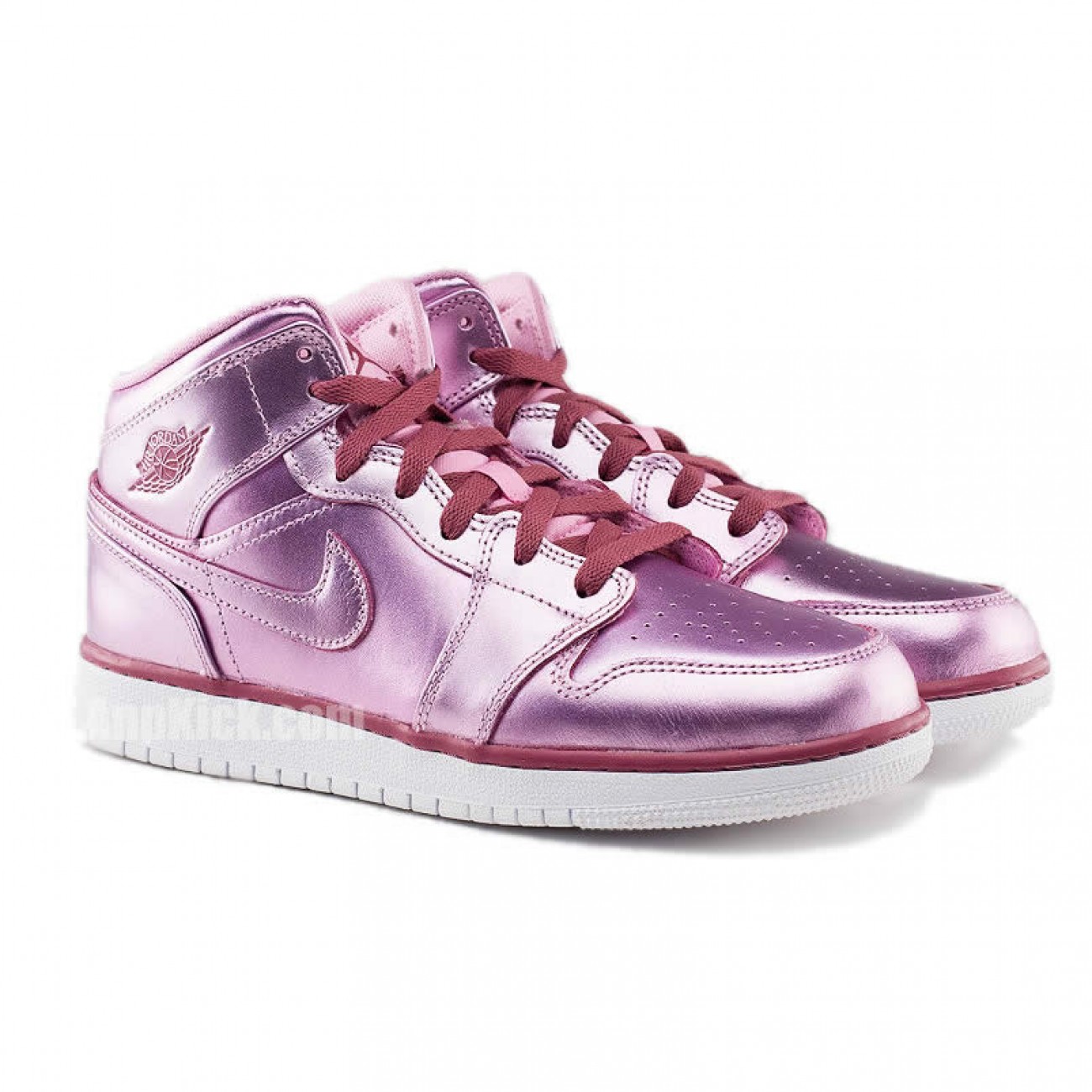 Air Jordan 1 Mid SE "Pink Rise" AJ1 Kids GS Shoes AV5174-640