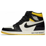Air Jordan 1 "NO L'S" Not For Resale Black/Yellow For Sale 861428-107