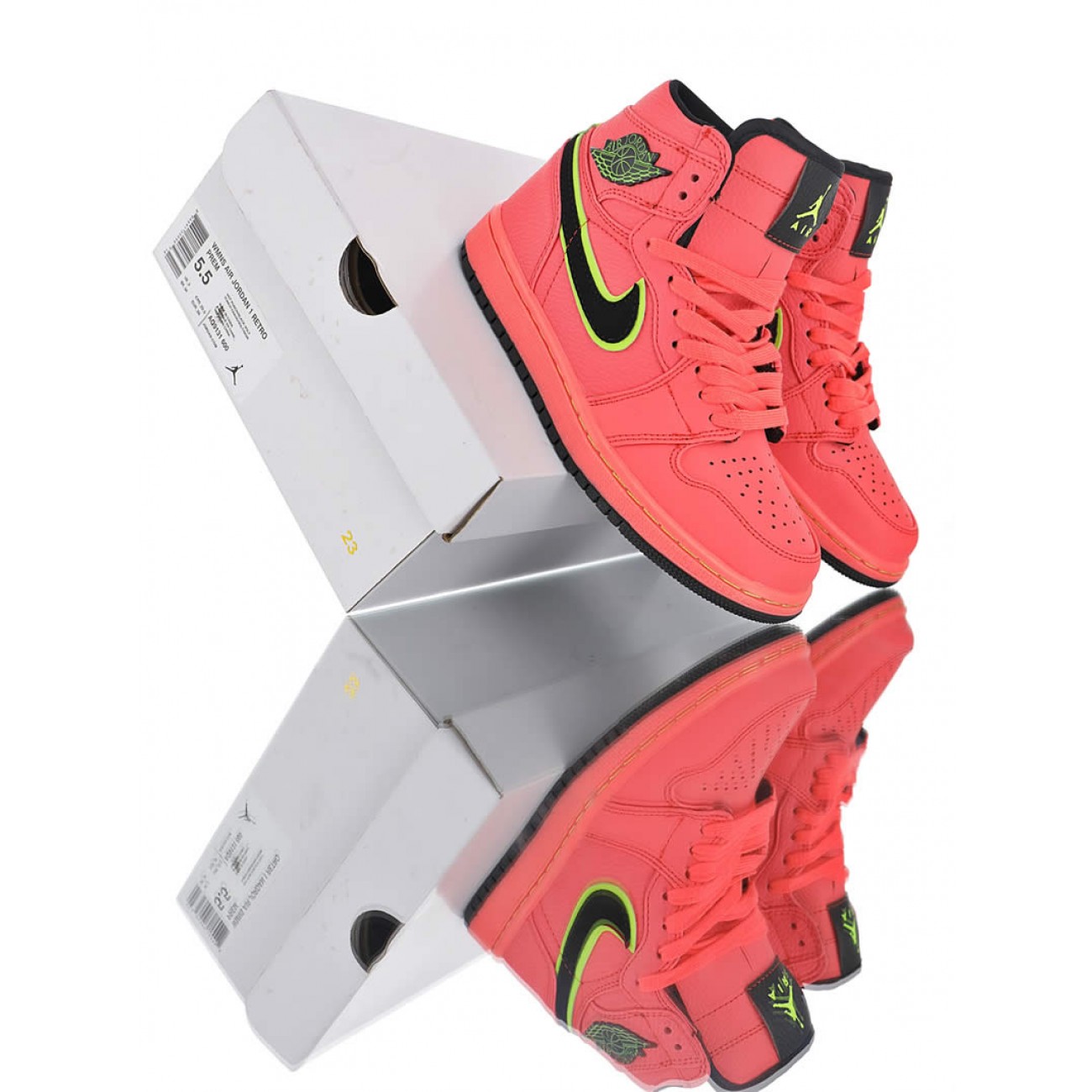 Air Jordan 1 Retro Premium "Hot Punch" Pink Womens AQ9131-600