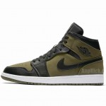 Nike Air Jordan 1 Mid "Dark Olive Canvas" Release Date 554724-301