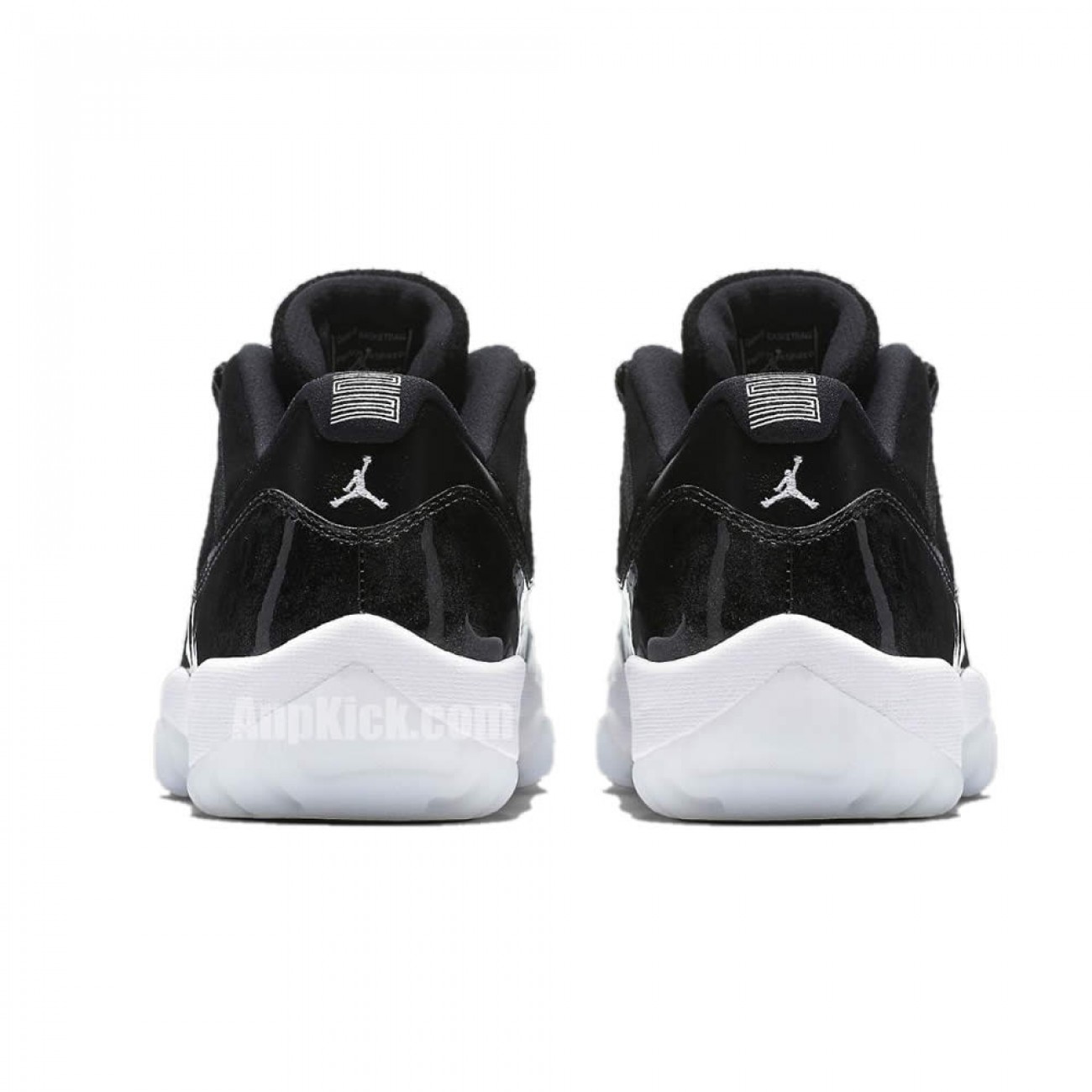 Air Jordan 11 Low "Barons" Black On Feet Grade School For Sale 528895-010