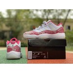 Air Jordan 11 Low Womens Wmns "Snakeskin" 2019 Pink Shoes AH7860-106