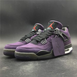 Travis Scott x Air Jordan 4 "Purple" On Feet For Sale