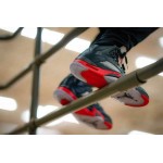 Air Jordan 5 "Satin Bred" Black/University Red On Feet Outfit 136027-006