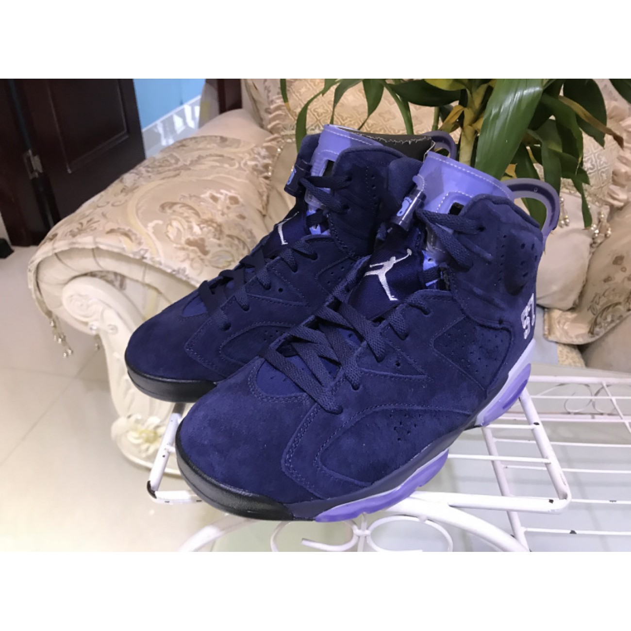 Air Jordan 6 Blue Suede 384664-112