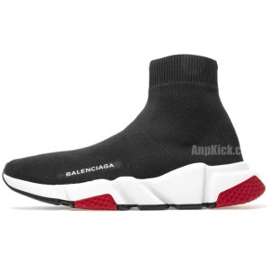 Balenciaga Shoes Like Socks Outfit High Top Runners Black/Red 483397W05G0