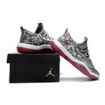 Air Jordan Super Fly Low Basketball Shoes Grey/Red