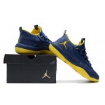 Air Jordan Super Fly Low Basketball Shoes Deep Blue/Yellow