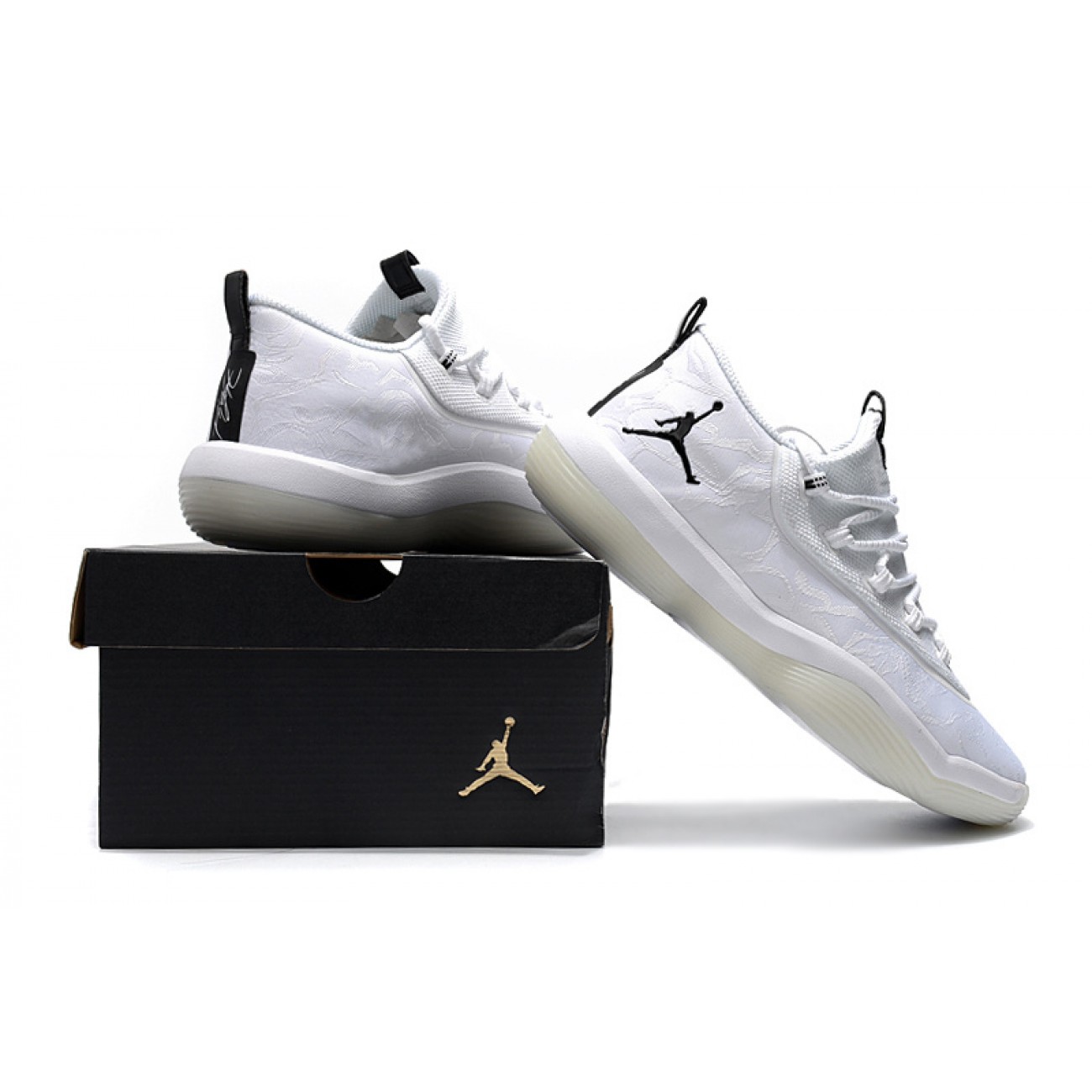 Air Jordan Super Fly Low Basketball Shoes White/Black