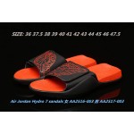 Air Jordan Hydro 7 Sandals Slippers Black Orange Wmns AA2516-003 Mens AA2517-003