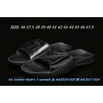 Air Jordan Hydro 7 Sandals Slippers Black Wmns AA2516-010 Mens AA2517-010