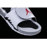 Air Jordan Hydro V Retro AJ5 Sandals Slippers White Grey Red 555501-112