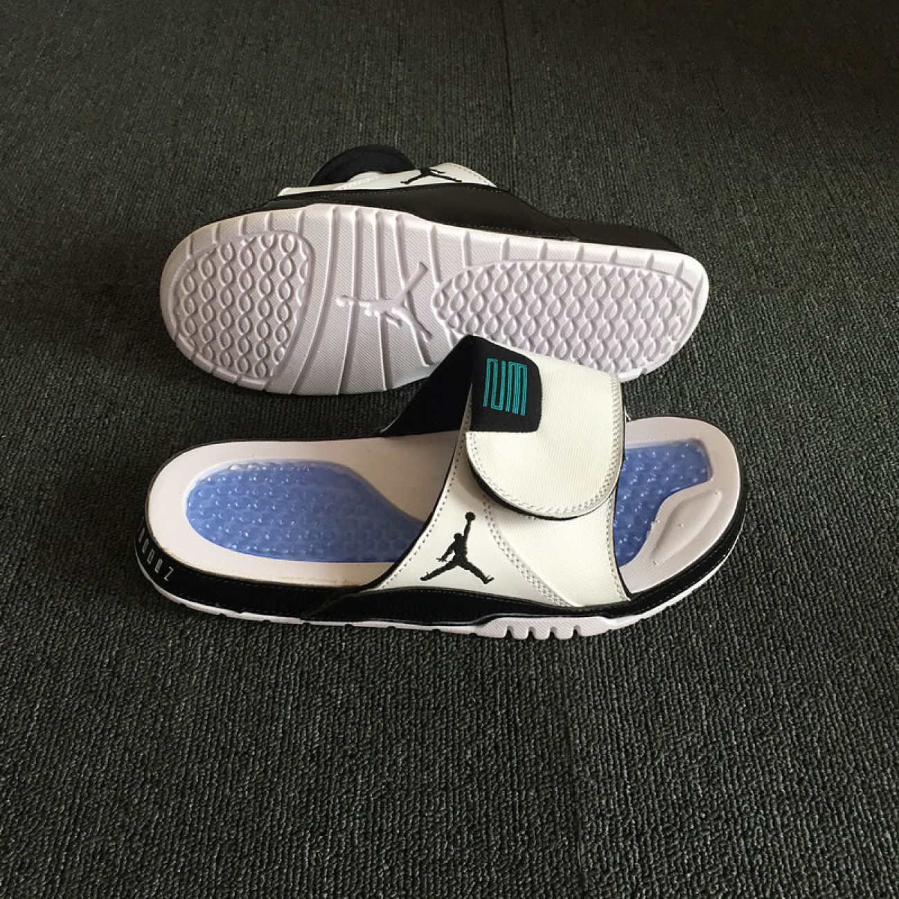 Air Jordan Hydro XI AJ11 White Black Sandals Slippers