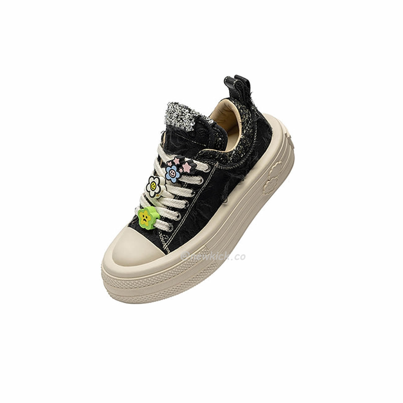 FORESHADOW Double-Uni Black Platform Sneaker