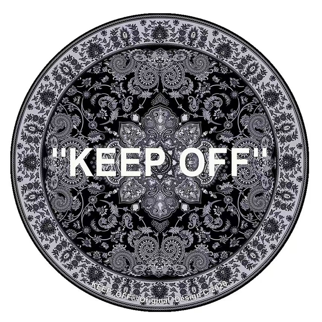 KEEP OFF Carpet Black grey