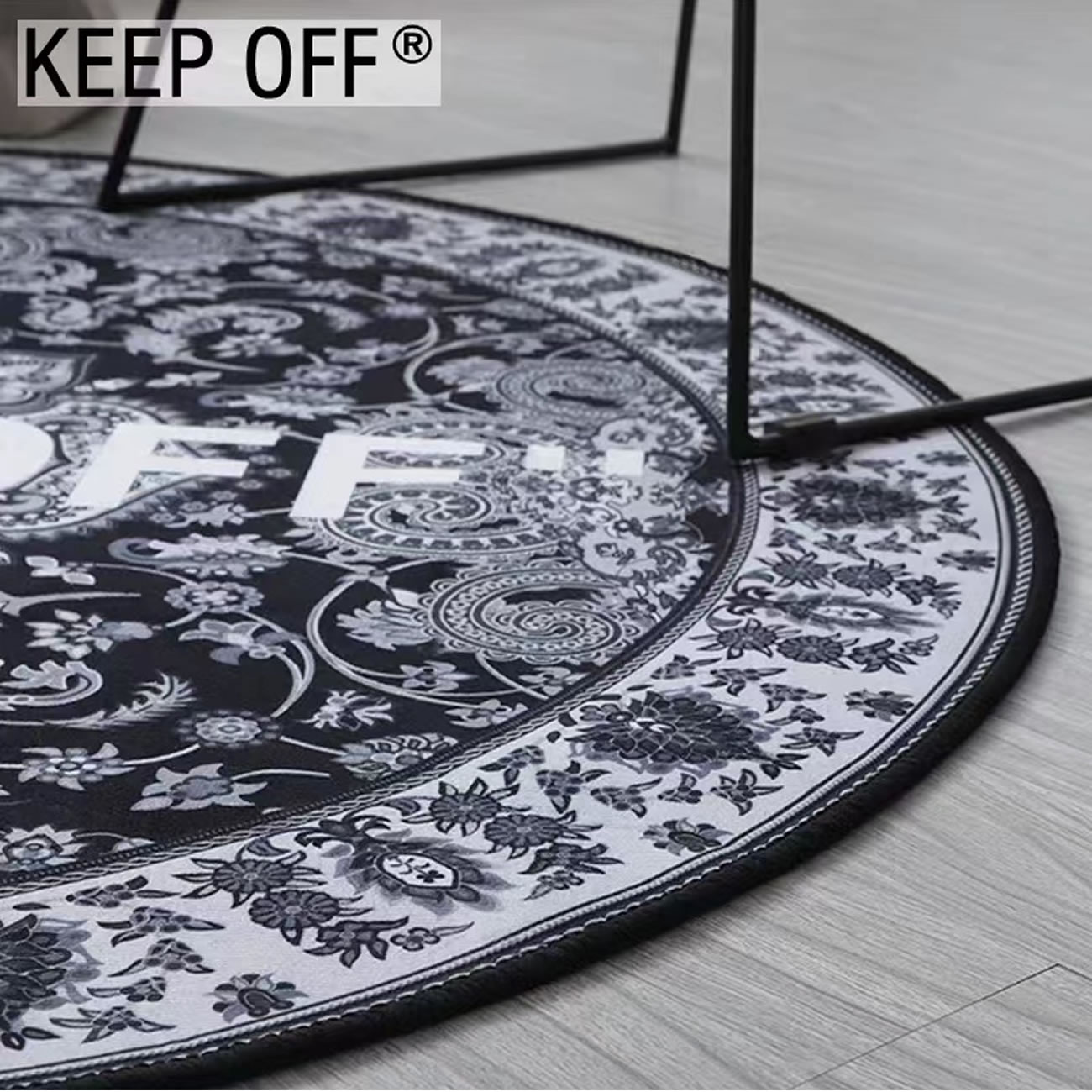 KEEP OFF Carpet Black grey