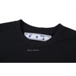 OFF-WHITE White Black Blue Arrow Print Slim T-Shirt