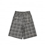 Louis Vuitton 1V 24SS Grey checkerboard printed denim shorts