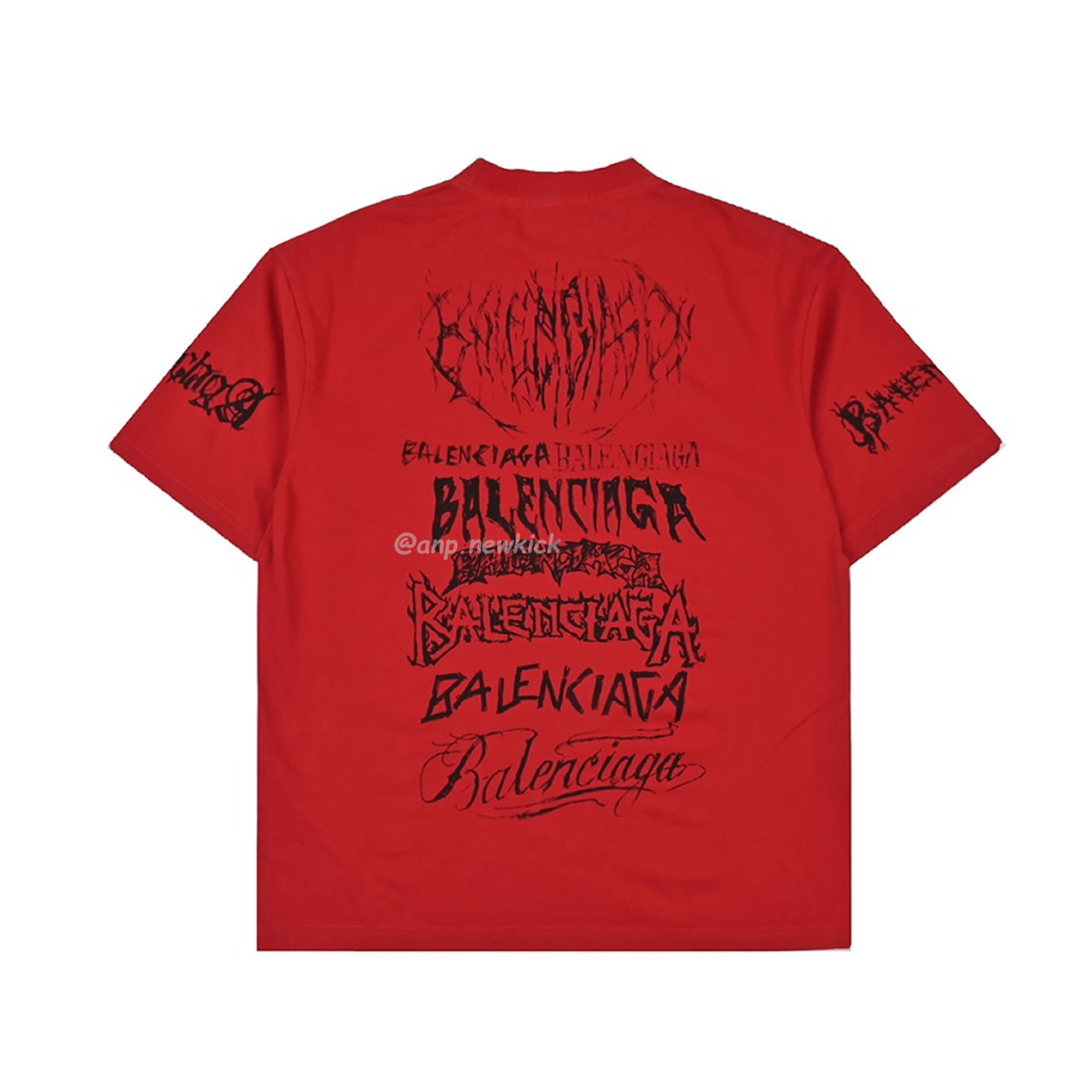 Balenciaga 24ss Gothic printed short sleeves T-shirt
