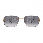 Cartier Eyewear rimless rectangle-frame sunglasses