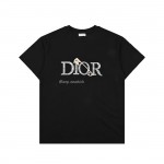 Dior Classic letter pin embroidered round neck short sleeved T-shirt