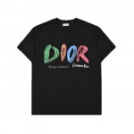 Dior Hand drawn logo graffiti inspired short sleeved T-shirt