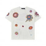 Louis Vuitton Sun Fish Barb Embroidered Couple Short sleeved T-shirt